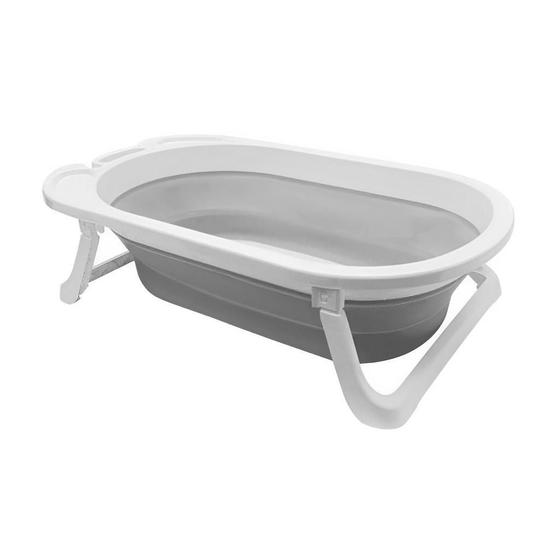 Banheira Baby Portátil Dobrável Flexível Cinza 16946 - Buba - Banheira ...