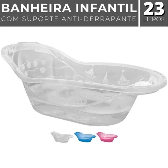 Imagem de Banheira Banho Bebê Infantil 23 Litros Portátil c/ Válvula