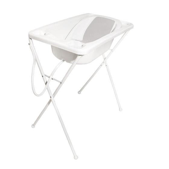Banheira Bebê Plástica Com Suporte E Redutor Acqua Trio Menor preço em Banheira Bebê Plástica Com Suporte E Redutor Acqua Trio