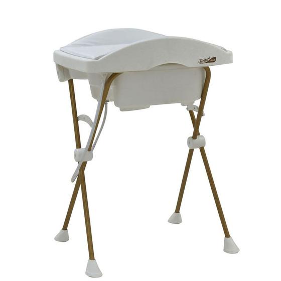 Banheira de Bebe Burigotto Tchibum com Suporte e Trocador Branco Polar Menor preço em Banheira de Bebe Burigotto Tchibum com Suporte e Trocador Branco Polar