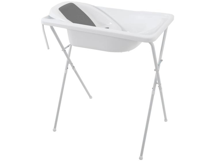 Banheira de Bebê com suporte Dobrável Galzerano - Acqua Trio Branco 20L Imagem de Banheira de Bebê com suporte Dobrável Galzerano
