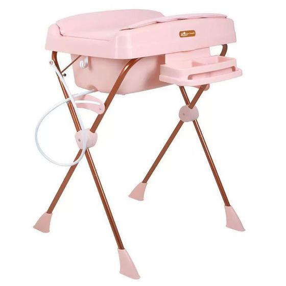 Banheira De Bebê Rosa Com Trocador Burigotto Millenia Menor preço em Banheira De Bebê Rosa Com Trocador Burigotto Millenia