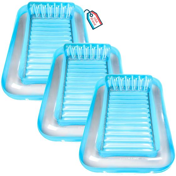 Imagem de Banheira de bronzeamento inflável SWIMLINE Suntan Tub azul, pacote com 3