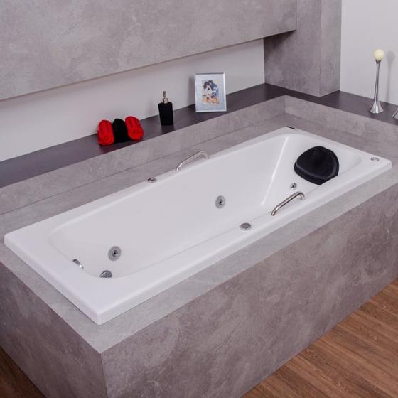 Imagem de Banheira de Hidromassagem Classic Astra em Gel Coat Gran Luxo com Aquecedor 150 Cm - Volume Ideal 12 Branco