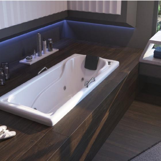 Imagem de Banheira de Hidromassagem Naturale Gran Luxo Branco 170 Cm - Volume Ideal 100 Litros Astra - P1 -220 - 110V