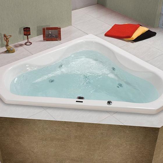 Imagem de Banheira de Hidromassagem Quantum em Gel Coat Gran Luxo 135 Cm - sem Aquecedor - Volume Ideal 250 Li Branco