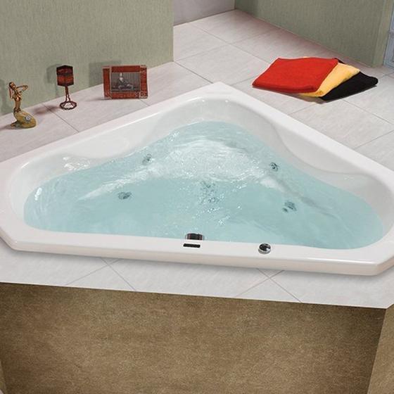 Imagem de Banheira de Hidromassagem Quantum em Gel Coat Gran Luxo com Aquecedor 147 Cm - Volume Ideal 270 Litr - 110V