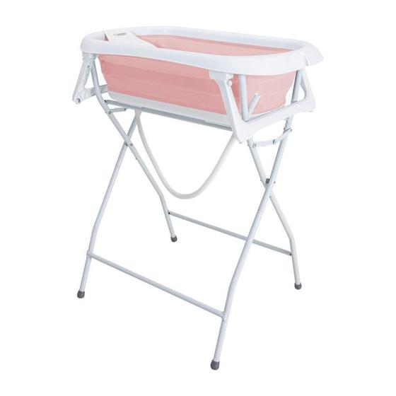 Imagem de Banheira Dobrável com Suporte Flex Plus Rosa - Kiddo
