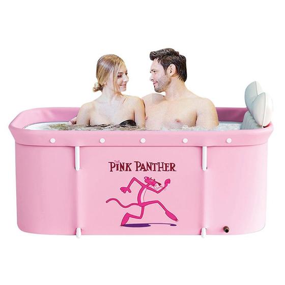 Imagem de Banheira Dobrável Retangular Com Acessorios Pantera Rosa Vg+