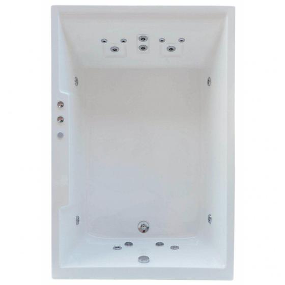 Imagem de Banheira Hidromassagem Astra Cayman Double Luxo 180cmx120cmx52cm - 04 Jatos Branco Acrílico P4 Sem A