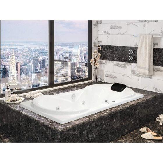 Banheira Hidromassagem Astra Due Gran Luxo 150cmx90cmx44cm - 05 Jatos Acrílico P1 Sem Aquecedor 220V Imagem de Banheira Hidromassagem Astra Due Gran Luxo 150cmx90cmx44cm - 05 Jatos Acrílico P1 Sem Aquecedor 220V