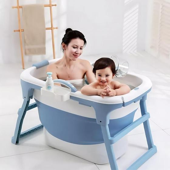 Banheira Infantil Ofurô Grande Dobrável Retrátil - Tibaby - Banheira de ...