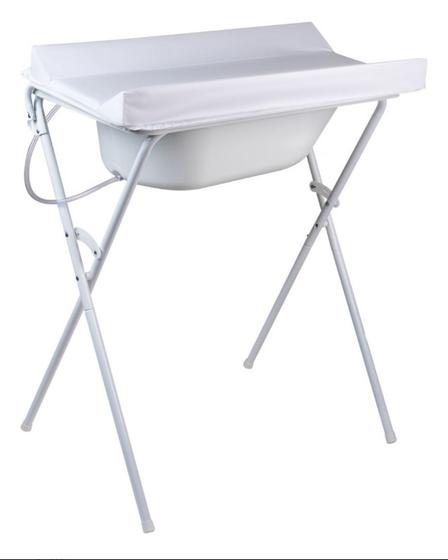 Banheira Luxo Branca Suporte Trocador Bebê Infantil Menino Menina Menor preço em Banheira Luxo Branca Suporte Trocador Bebê Infantil Menino Menina