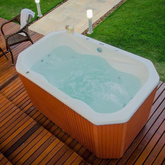 Banheira Ofurô Zen Maggiore Gran Luxo com Aquecedor Astra 165 Cm - 300 Litros - P1 - 110v Branco Imagem de Banheira Ofurô Zen Maggiore Gran Luxo com Aquecedor Astra 165 Cm - 300 Litros - P1 - 110v Branco