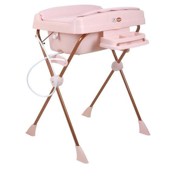 Imagem de Banheira Para Bebe Infantil Com Trocador Rosa Millenia Mon Amour Burigotto