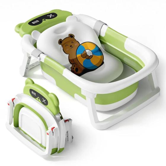 Imagem de Banheira para Bebê Portátil Dobrável Prático Banho Infantil