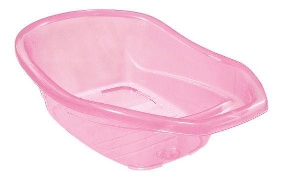 Imagem de Banheira Para Bebe Transparente Rosa Tutti Baby