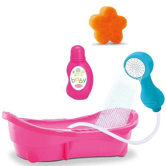 Imagem de Banheira para boneca banho do bebe toots com acessorios