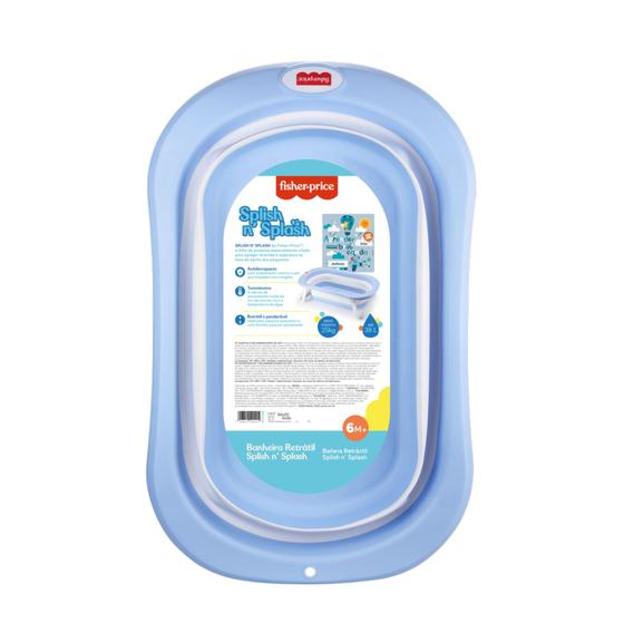 Imagem de Banheira Retratil Azul Splish N' Splash Ideal para Crianças A partir 6 Meses Suporta Até 25Kg Multikids Baby - BB1242