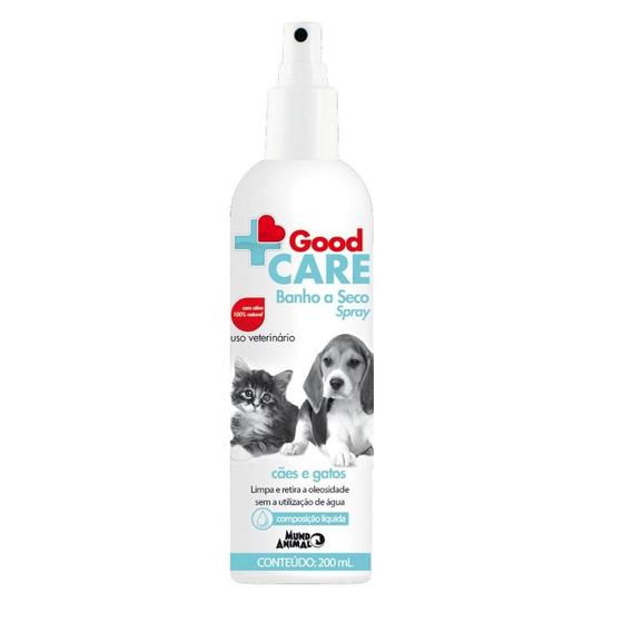 Imagem de Banho a Seco Spray Mundo Animal Good Care para Cães e Gatos - 200 mL