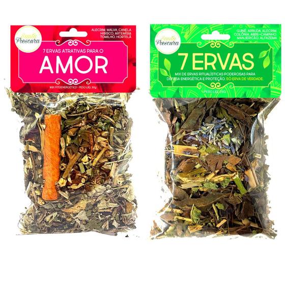 Imagem de Banho De 7 Ervas e Amor Kit Atração Proteção Purificação