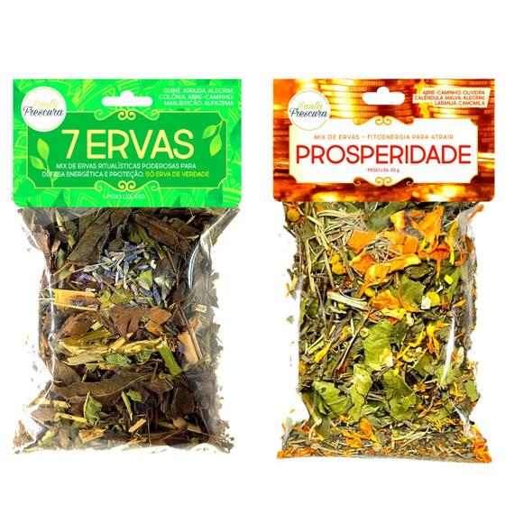 Imagem de Banho De 7 Ervas e Prosperidade Kit Proteção Purificação