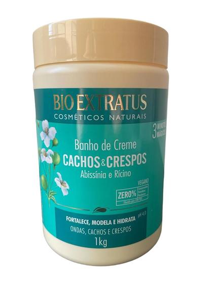 Imagem de Banho de Creme Cachos Crespos 1L Limpeza Suave Bio Extratus