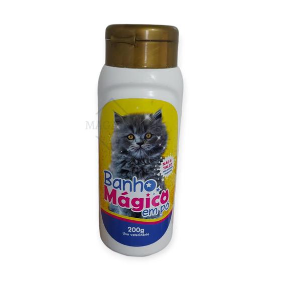 Imagem de Banho Mágico Em Pó Limpeza A Seco Para Gatos Catmypet