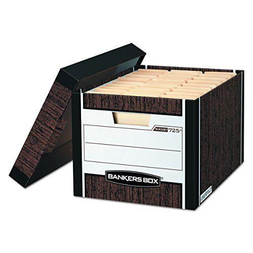 Imagem de Bankers Box R-KIVE Heavy-Duty Storage Boxes, FastFold, Tampa de Decolagem, Carta/Legal, Caso 12 (00725)