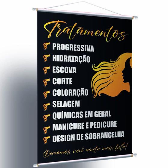 Imagem de Banner Cabelereiro C/ Serviços Impressão De Alta Qualidade