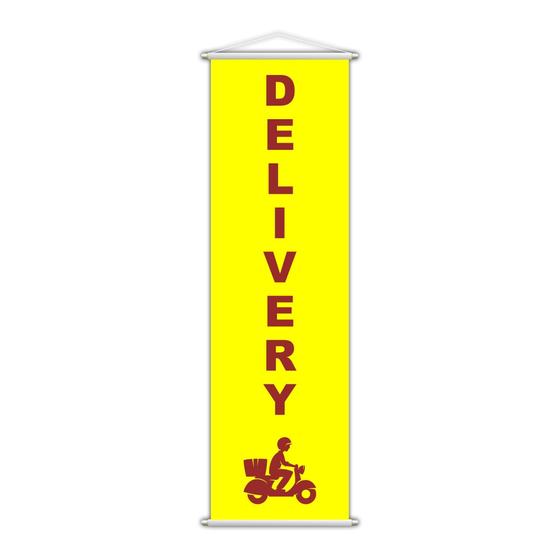 Imagem de Banner Delivery Cliente Amarelo Serviço 100X30Cm