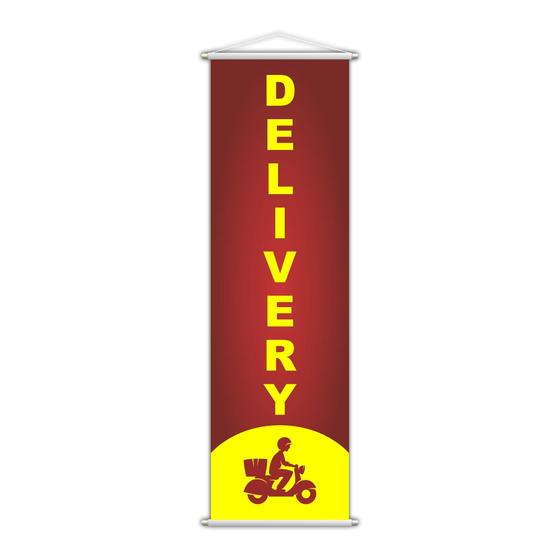 Imagem de Banner Delivery Cliente Colorido Serviço 100X30Cm