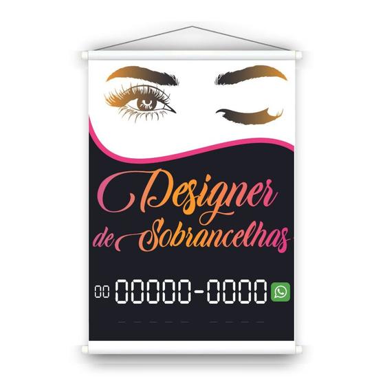 Imagem de Banner Designer Sobrancelhas 60x80cm Placas Iguassu Pendure, Decore, Divulgue e Atraia mais Clientes