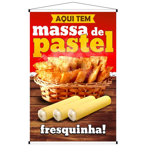 Imagem de Banner Divulgação Aqui Tem Massa de Pastel Fresquinha