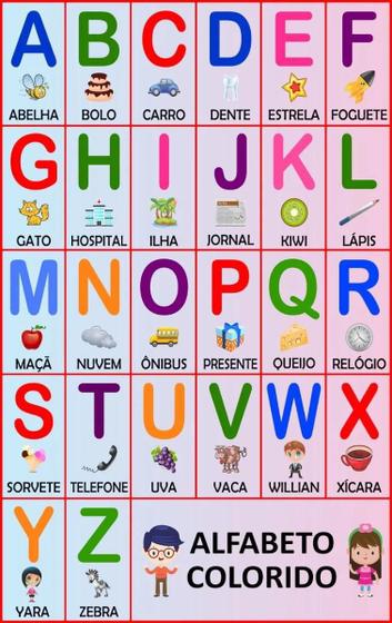 Imagem de Banner Pedagógico Alfabeto Colorido