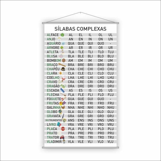 Imagem de Banner Silabário Complexo Escolar Pedagógico 120X65Cm