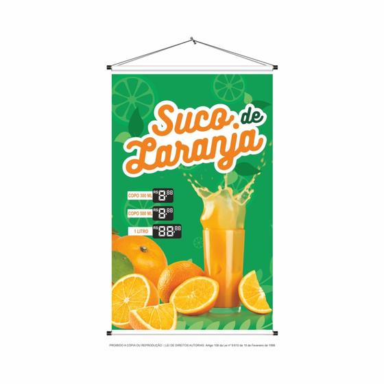 Imagem de Banner Suco De Laranja Natural 40x60cm