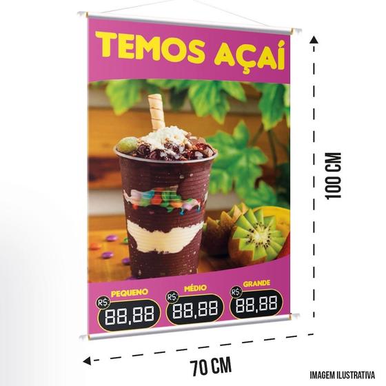 Imagem de Banner Temos Açaí Diversos Sabores E Tamanhos Alta Qualidade