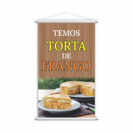 Imagem de Banner Torta De Frango Comida Lanche Restaurante 60X40Cm