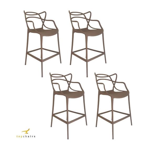 Imagem de Banqueta Allegra Top Chairs Fendi - kit com 4