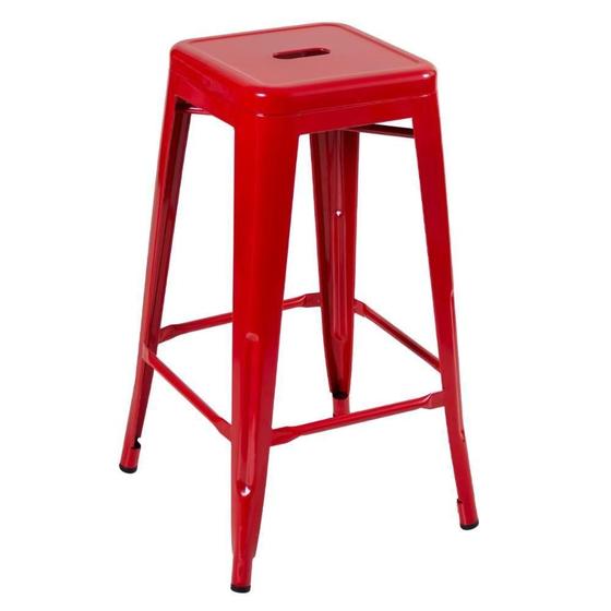 Imagem de Banqueta Alta 76 Cm Vermelho Vermelho