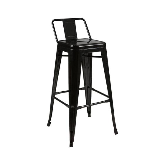 Imagem de Banqueta Alta com Encosto Industrial em Aço Tolix Espresso Móveis