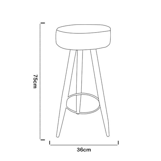 Imagem de Banqueta Alta Flora Pés Palito em Madeira Branco  Bar Bistrô Cozinha  material sintético Turquesa - KDAcanto Móveis