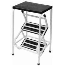 Banqueta Escada 3 Degraus Metal Dobrável Reforçada Até 110kg Menor preço em Banqueta Escada 3 Degraus Metal Dobrável Reforçada Até 110kg