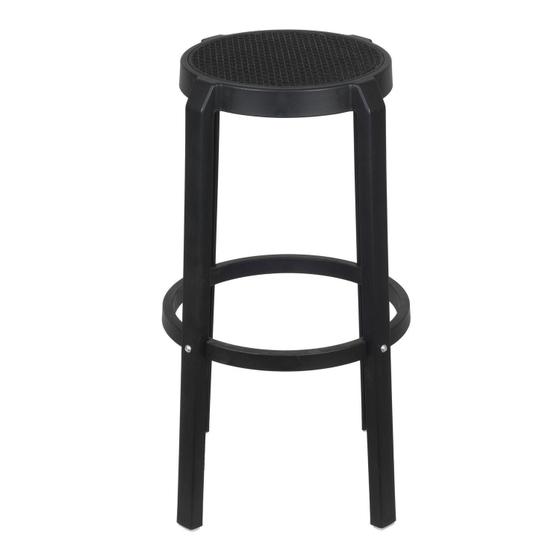 Imagem de Banqueta Fitz Alta com Assento Simulando Rattan