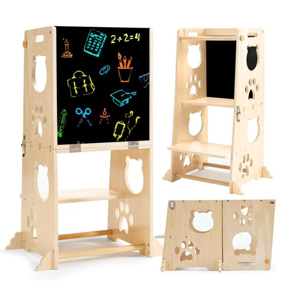 Imagem de Banqueta Infantil Dobrável FOBIG com Lousa - Ideal para Cozinha