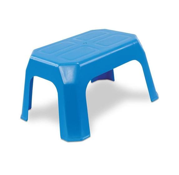 Imagem de Banqueta Infantil Pequena Até 30Kg 15X28Cm Azul Arqplast