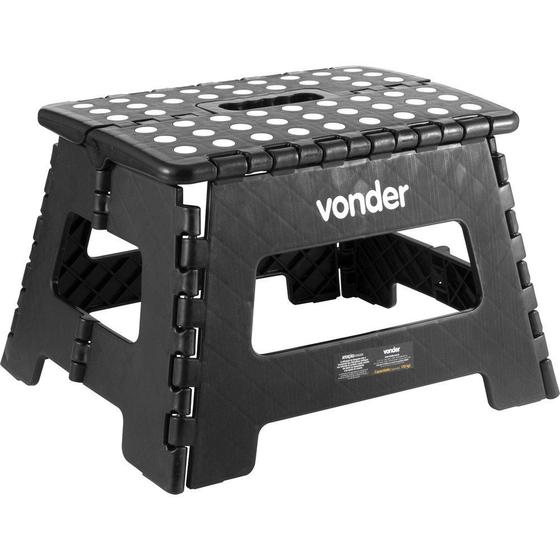 Banqueta Plástica Dobrável 22cm Até 150kg Multiuso Com Alça - Vonder Menor preço em Banqueta Plástica Dobrável 22cm Até 150kg Multiuso Com Alça - Vonder