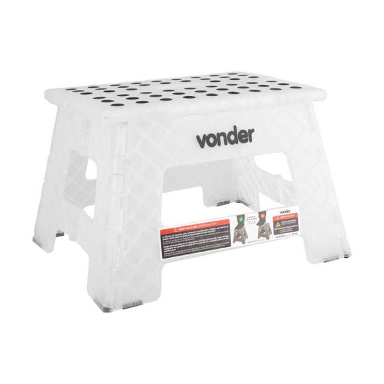 Imagem de Banqueta plástica dobrável 355x285x220mm 150kg - Vonder