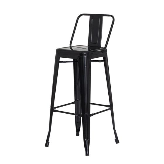 Banqueta Tolix Iron com Encosto Preto Brilhante Industrial Aço Cozinha Bar Bistrô Bancada é boa?
